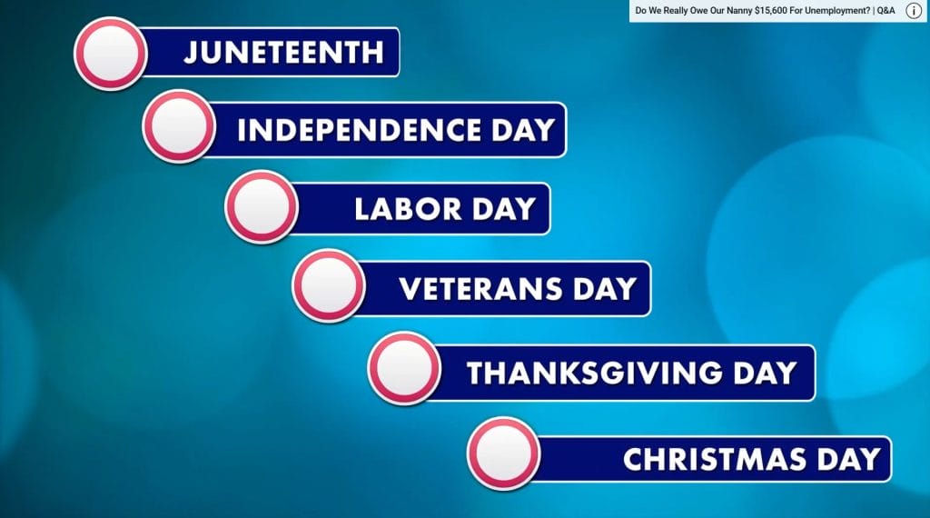 Should I Offer My Nanny Paid Holidays